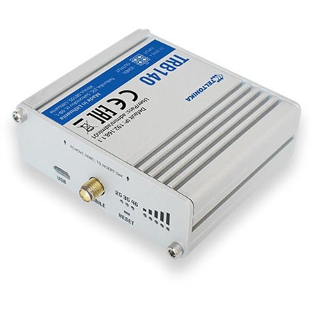 LTE Router | TRB140 | No Wi-Fi | 10/100/1000 Mbit/s | Ethernet LAN (RJ-45) ports 1 | Mesh Support No | MU-MiMO No | 2G/3