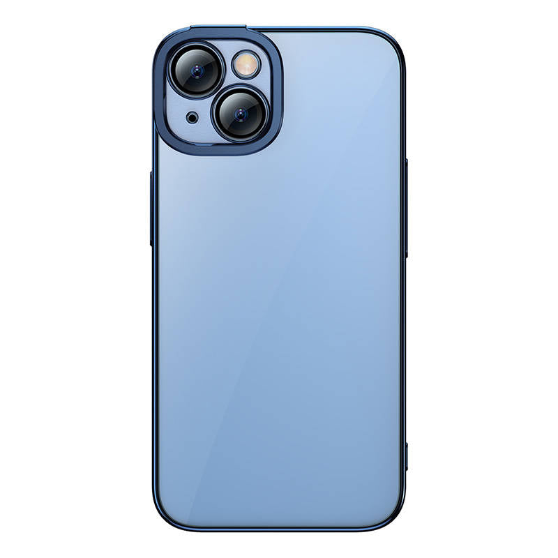 Baseus Glitter Transparent Case and Tempered Glass set for iPhone 14 Plus (blue) - Image 2