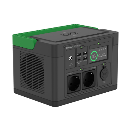 Schneider Electric Schneider OffGrid Portable Power Station 330, 230V, 332Wh Lithium-ion, LCD, 2 CEE 7/3 Schuko outlets,