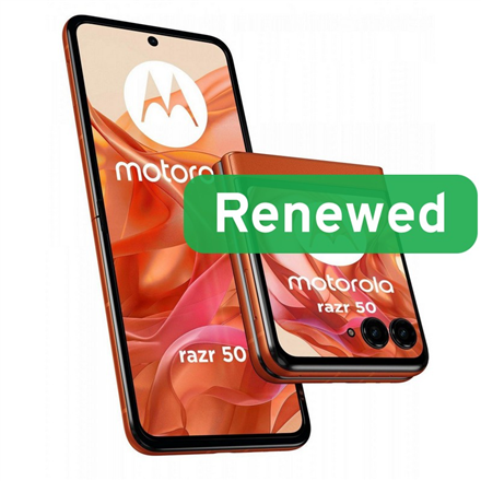 Motorola Renewed | Grade A | Razr 50 | 256 GB | Spritz Orange | 5G | O