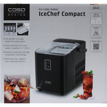SALE OUT. | Caso | Ice Cube Machine | IceChef Compact | Power 120 W | Black | DAMAGED PACKAGING