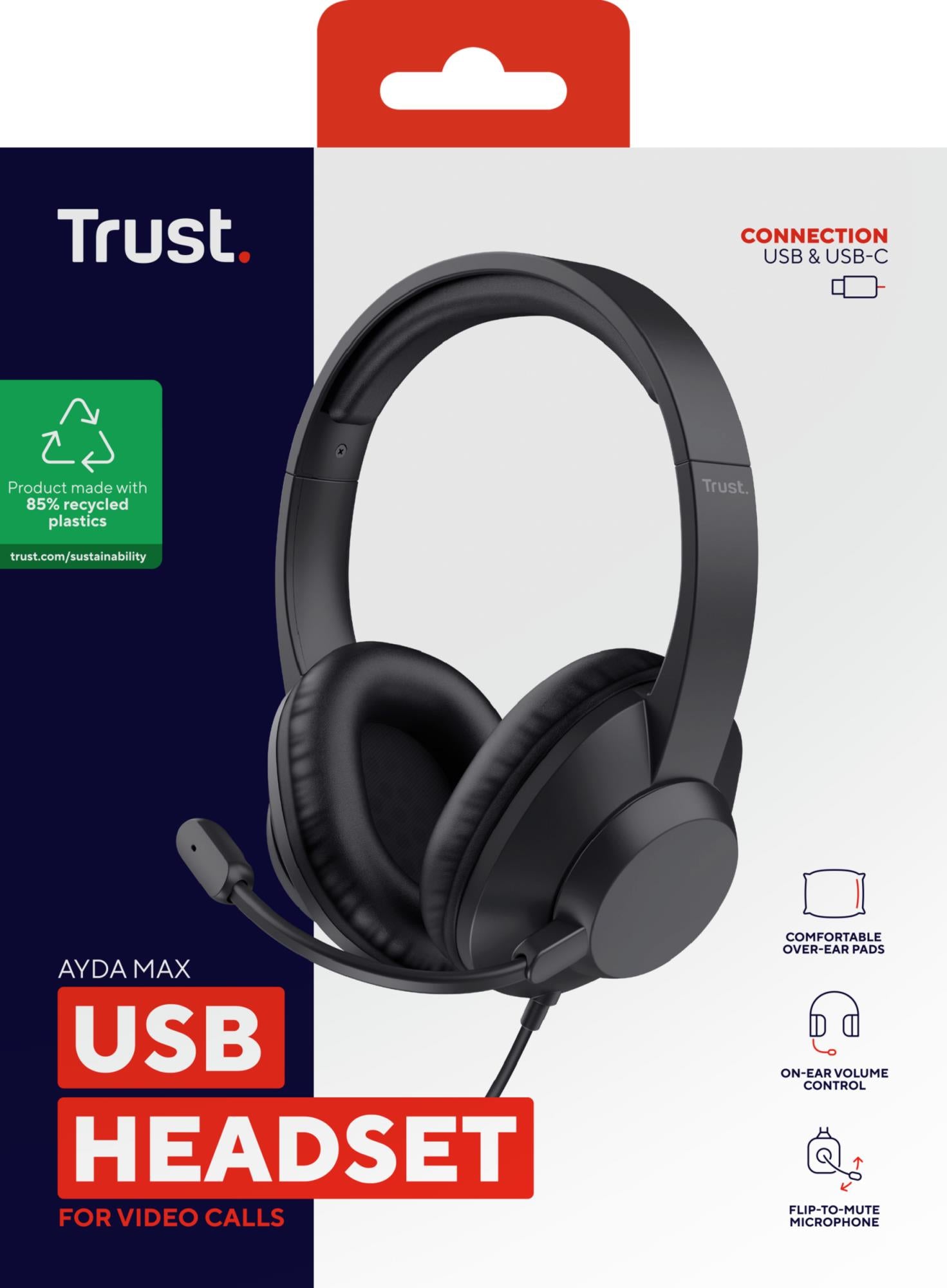 HEADSET AYDA MAX USB/25461 TRUST