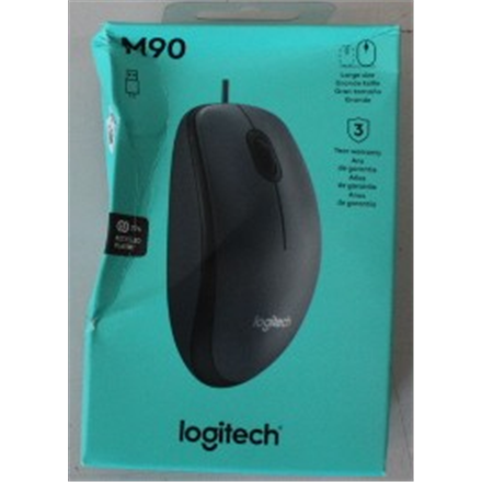 SALE OUT. Logitech M90 optical mouse, USB, Black | Logitech M90 | Wired | Mouse | USB Type-A | Black | DAMAGED PACKAGING