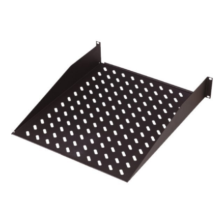 Digitus | 2U Fixed Shelf for Racks | DN-19 TRAY-2-SW | Perfect for storage of components which are not 483 mm (19”) suit