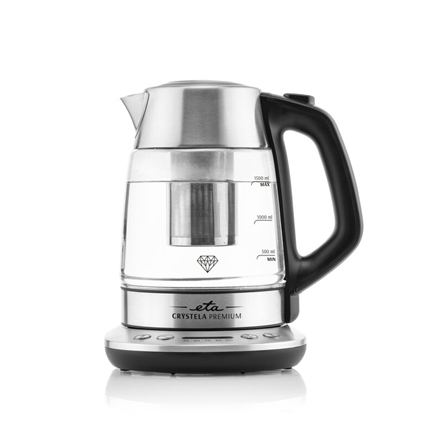 ETA | Kettle | Crystela Premium ETA915390000 | Electric | 2200 W | 1.5 L | Glass | 360° rotational base | Stainless stee