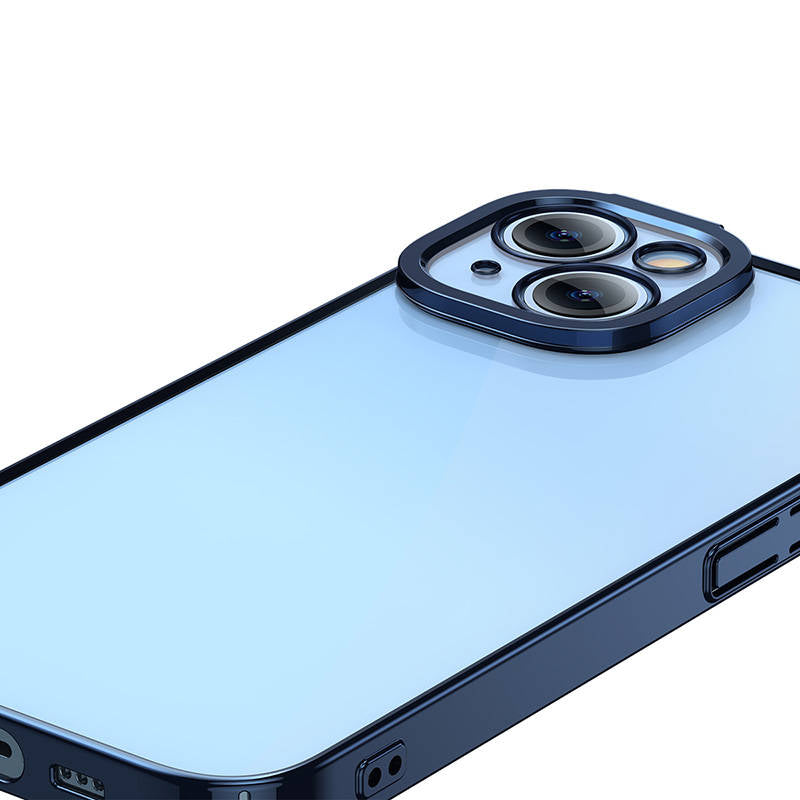 Baseus Glitter Transparent Case and Tempered Glass set for iPhone 14 Plus (blue) - Image 5