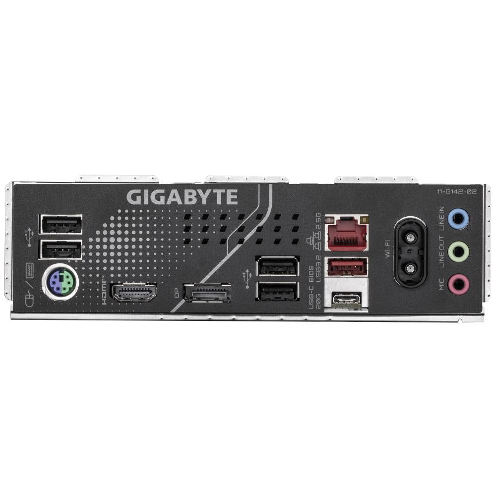 Mainboard GIGABYTE Intel B860 Express LGA1851 ATX Memory DDR5 Memory slots 4 3xPCI-Express 16x 3xM.2 1xHDMI 1xDisplayPort 1xAudio-In 1xAudio-Out 1xMicrophone 4xUSB 2.0 1xUSB 3.2 1xUSB-C 1xPS/2 1xRJ45 B860EAGLEWIFI6E1.0