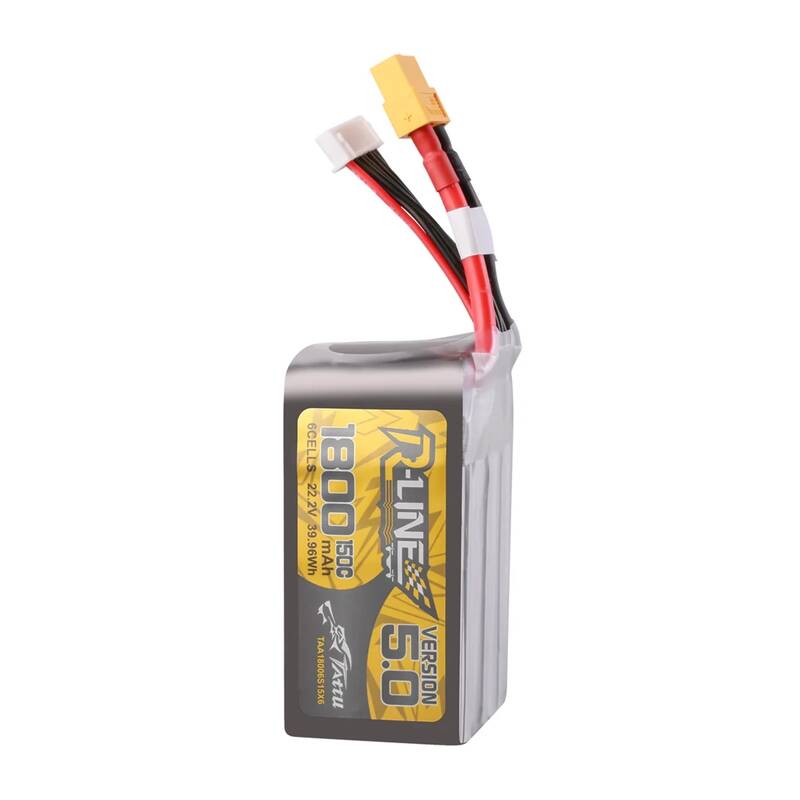 Lipo Tattu R-Line Version 5.0 1800mAh 22.2V 150C 6S battery with XT60 connector - Image 2