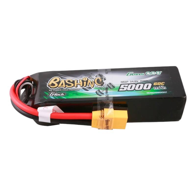 Gens ace G-Tech 5000mAh 14.8V 4S1P 60C Lipo Battery Pack with XT90 Plug-Bashing Series - Image 1