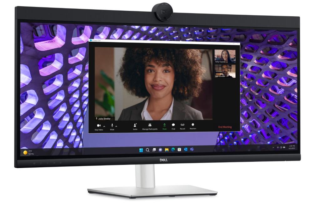 LCD Monitor DELL P3424WEB 34" Curved/21 : 9 Panel IPS 3440x1440 21:9 60Hz 5 ms Speakers Camera 4MP Swivel Height adjustable Tilt 210-BFOB