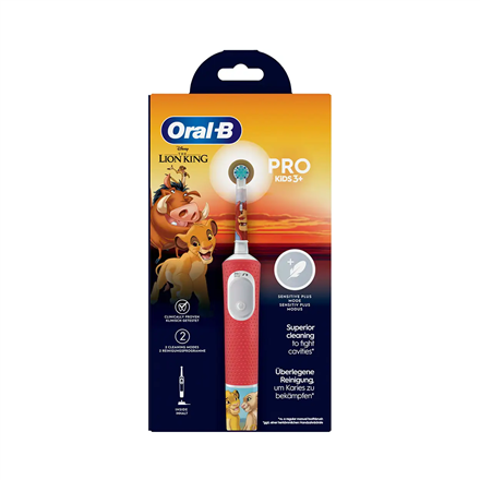 Oral-B Electric Toothbrush | Pro Kids 3+ Lion King | Rechargeable | For kids | Number of brush heads included 1 | Number