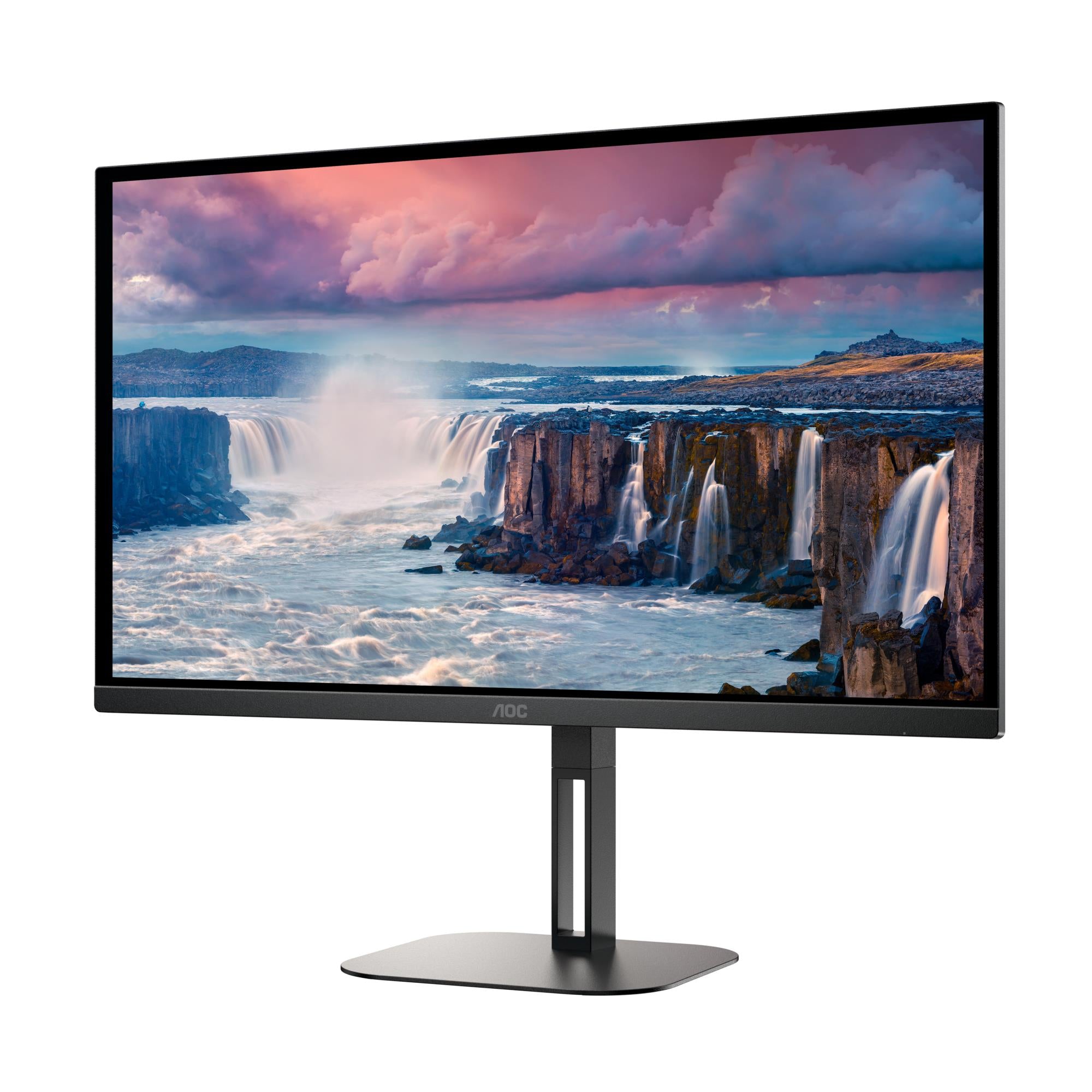 LCD Monitor AOC 27" Panel VA 2560x1440 16:9 75 Hz Matte 4 ms Speakers Swivel Pivot Height adjustable Tilt Colour Black Q27V5N/BK