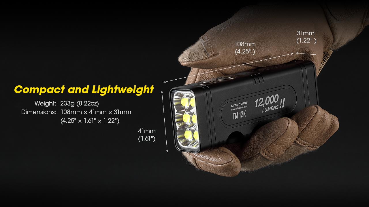 FLASHLIGHT TINY MONSTER SERIES/12000 LUMENS TM12K NITECORE