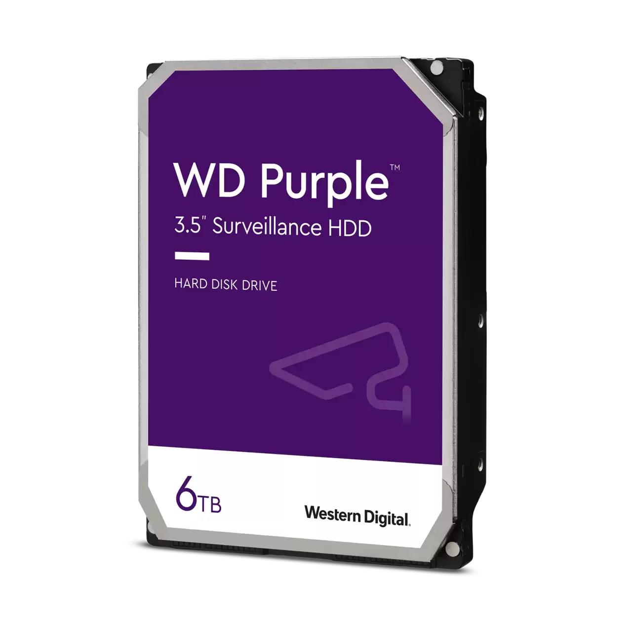 HDD WESTERN DIGITAL Purple 6TB SATA 256 MB 5400 rpm 3,5" WD64PURZ
