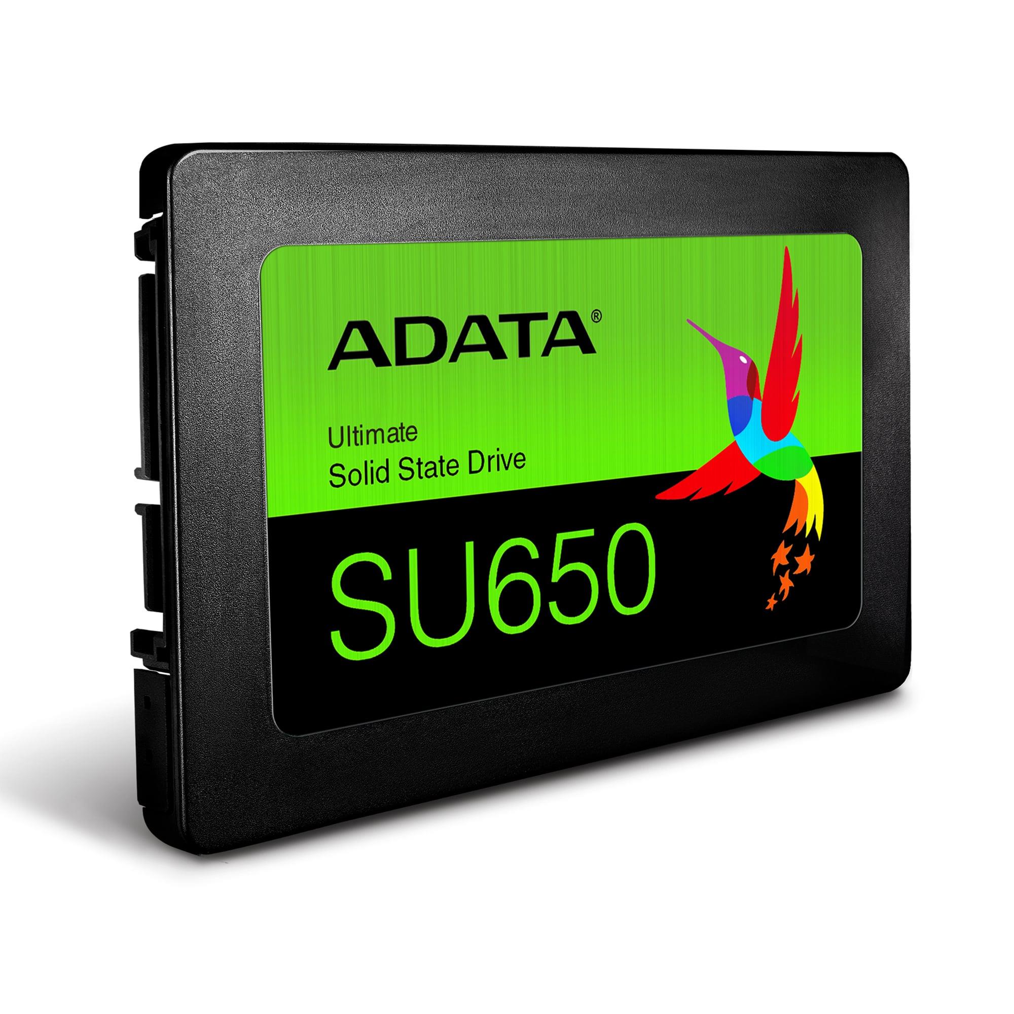 SSD ADATA SU650 256GB SATA 3.0 3D NAND Write speed 450 MBytes/sec Read speed 520 MBytes/sec 2,5" TBW 140 TB MTBF 2000000 hours ASU650SS-256GT-R