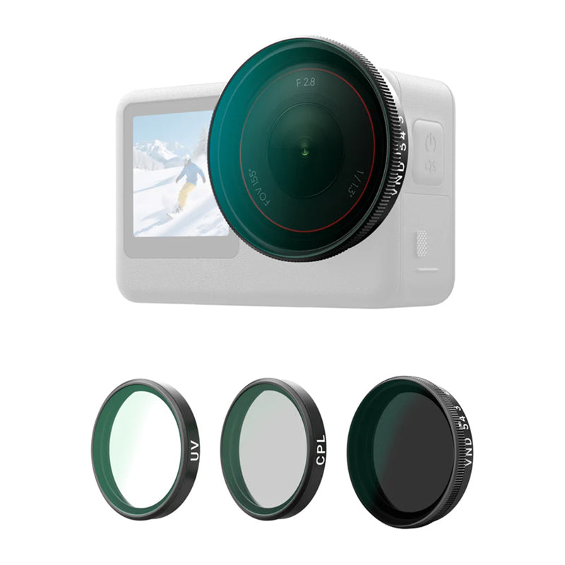 Telesin CPL/VND8/UV filter set for DJI Osmo Action 6 (3 pcs.). - Image 2