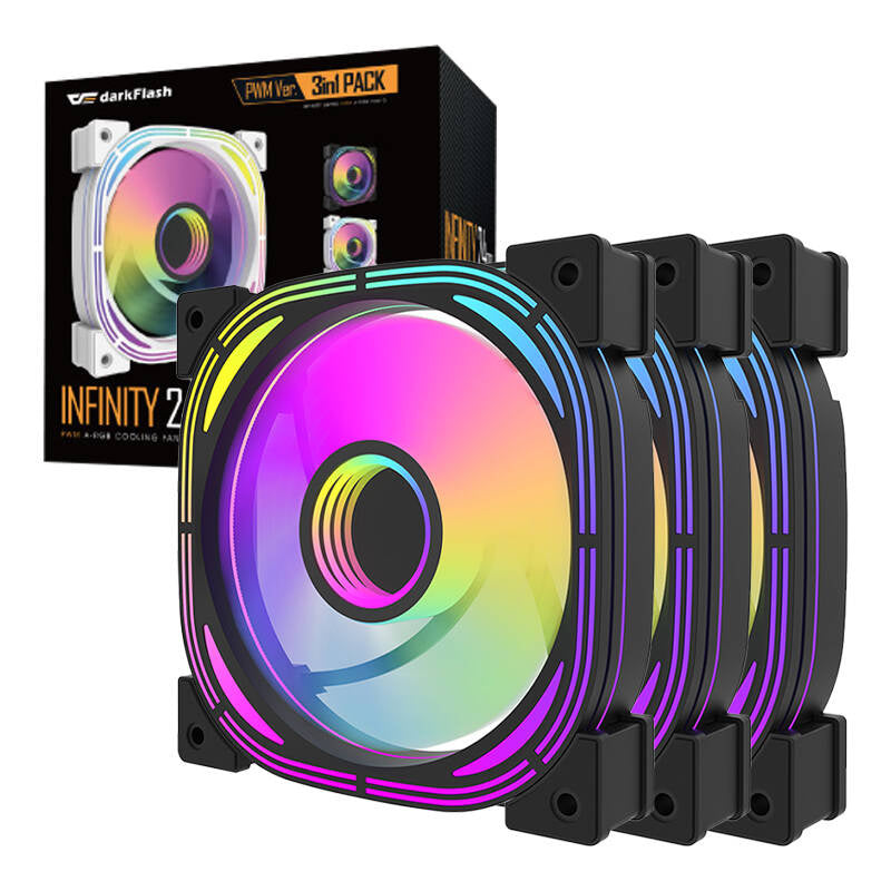 Darkflash INF24 3in1 ARGB Computer-Lüfter-Set (schwarz)