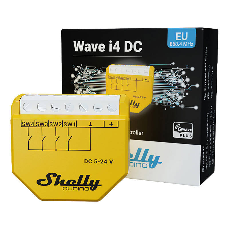 Shelly Qubino Wave i4 DC-Szenencontroller, Z-Wave (DC 5-24 V)