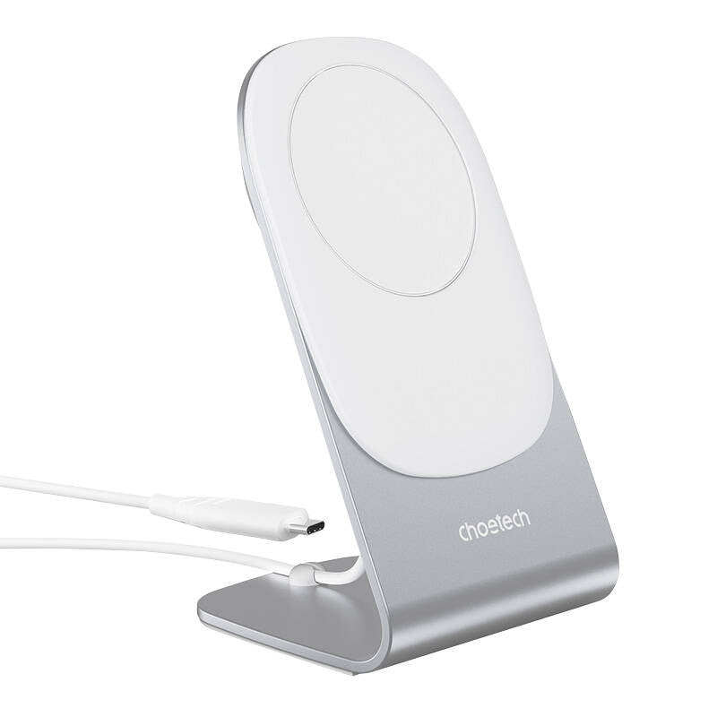 Ładowarka bezprzewodowa z uchwytem Choetech T518-F+H046, 15W (biała) - Product Image 3