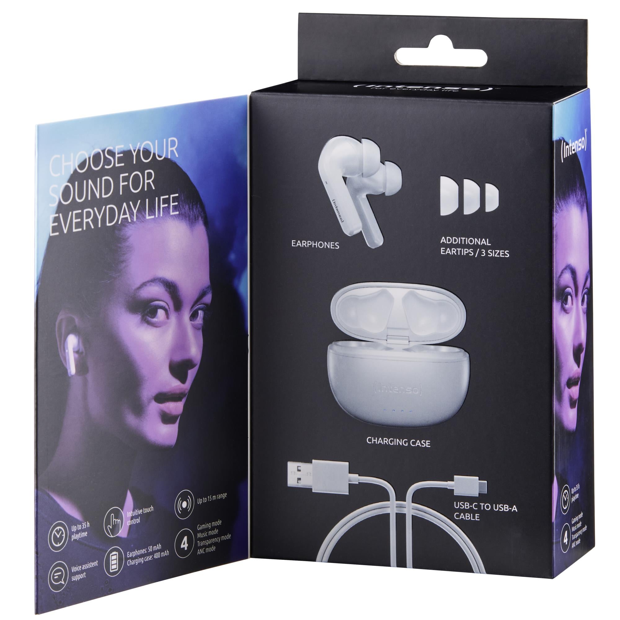 HEADSET BUDS T302A/WHITE 3720302 INTENSO