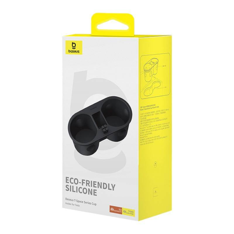 Baseus T-Space cup holder for Tesla (black) - Product Image 6