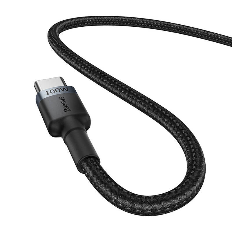 Cable Baseus Cafule USB-C to USB-C 100W,1m, 2psc (Red Black, Grey Black) - Product Image 4