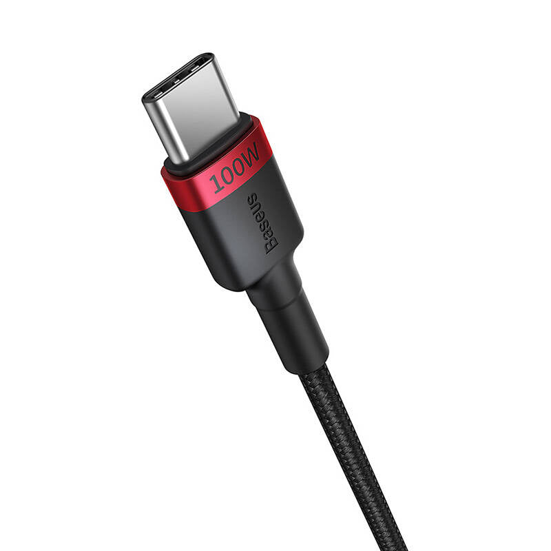 Cable Baseus Cafule USB-C to USB-C 100W,2m, 2psc (Red Black, Grey Black) - Product Image 3