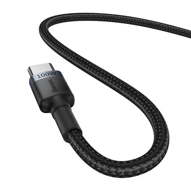 Cable Baseus Cafule USB-C to USB-C 100W,2m, 2psc (Red Black, Grey Black) - Product Image 4