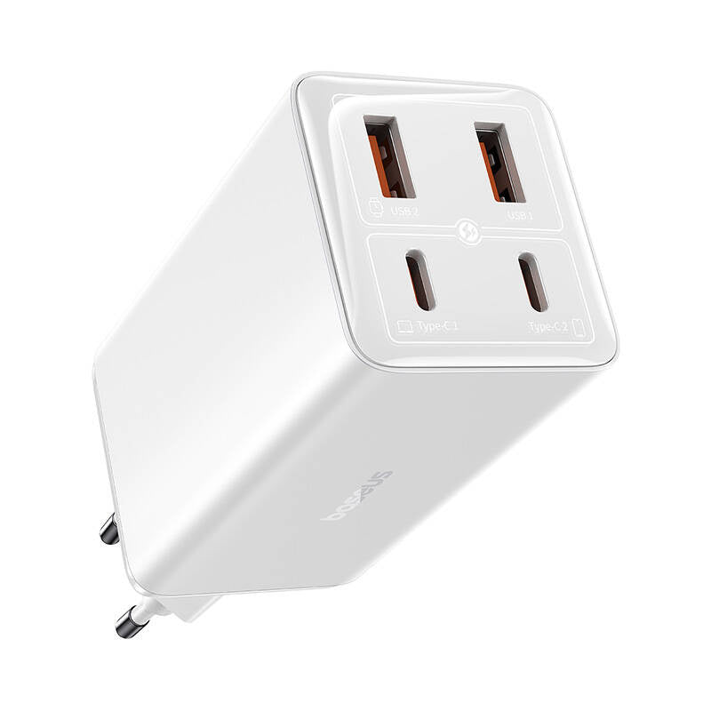 Wall charger Baseus GaN6 Pro 2xUSB-C + 2xUSB, 100W (white) - Product Image 3