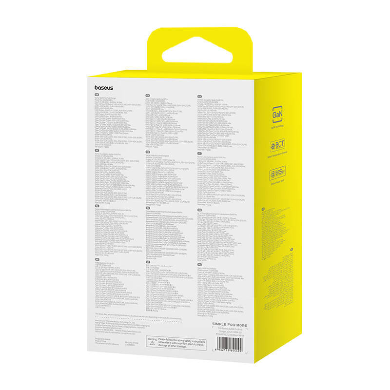 Wall charger Baseus GaN6 Pro 2xUSB-C + 2xUSB, 100W (white) - Product Image 8