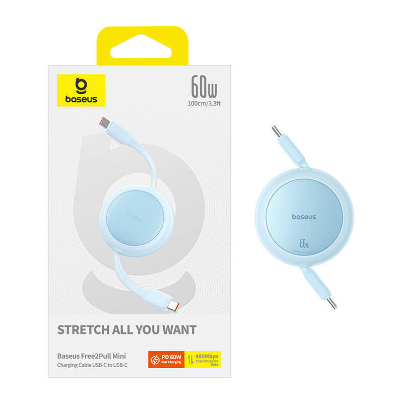 Baseus Free2Pull Mini USB-C to USB-C 60W USB cable, 1m (blue) - Product Image 8