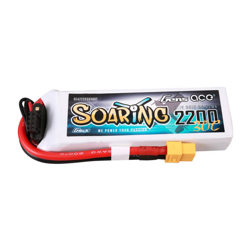 Gens ace G-Tech Soaring 2200mAh 11.1V 30C 3S1P Lipo Batte - Product Image 3