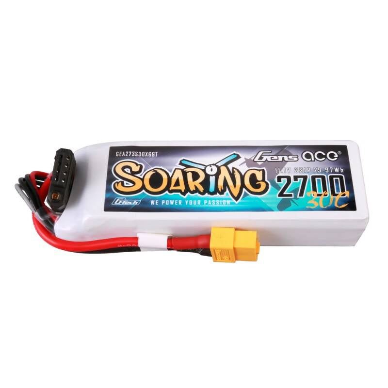Gens ace G-Tech Soaring 2700mAh 11.1V 30C 3S1P LiPo Battery - Product Image 2