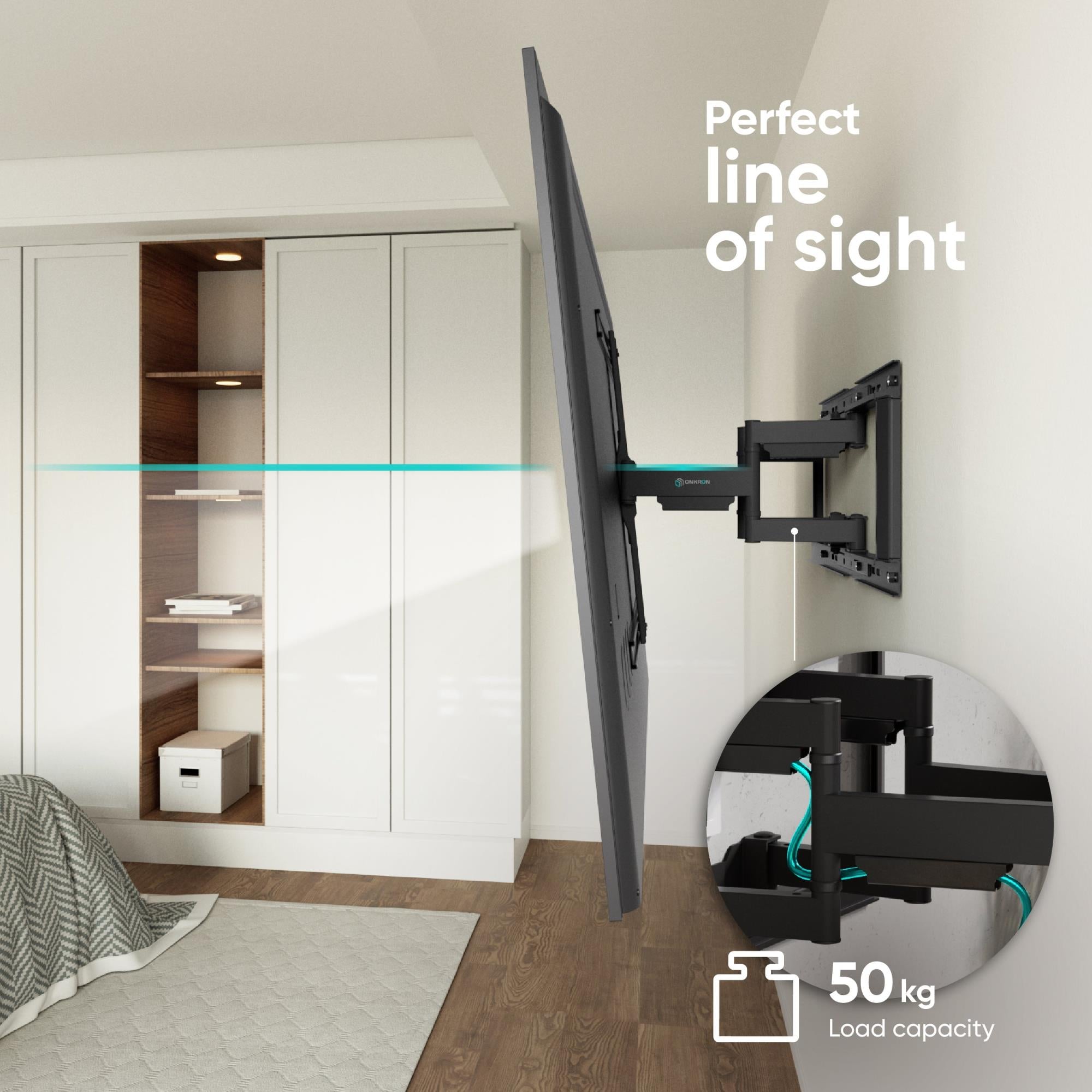 TV SET ACC WALL MOUNT /32-90"/BLACK SM6-B ONKRON