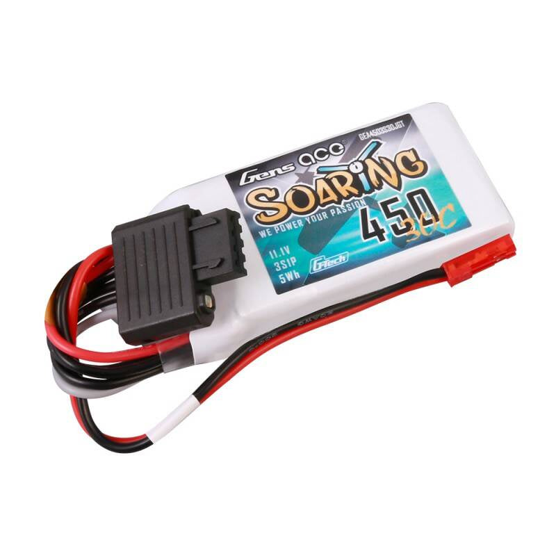 Gens ace G-Tech Soaring 450mAh 11.1V 30C 3S1P Lipo Battery