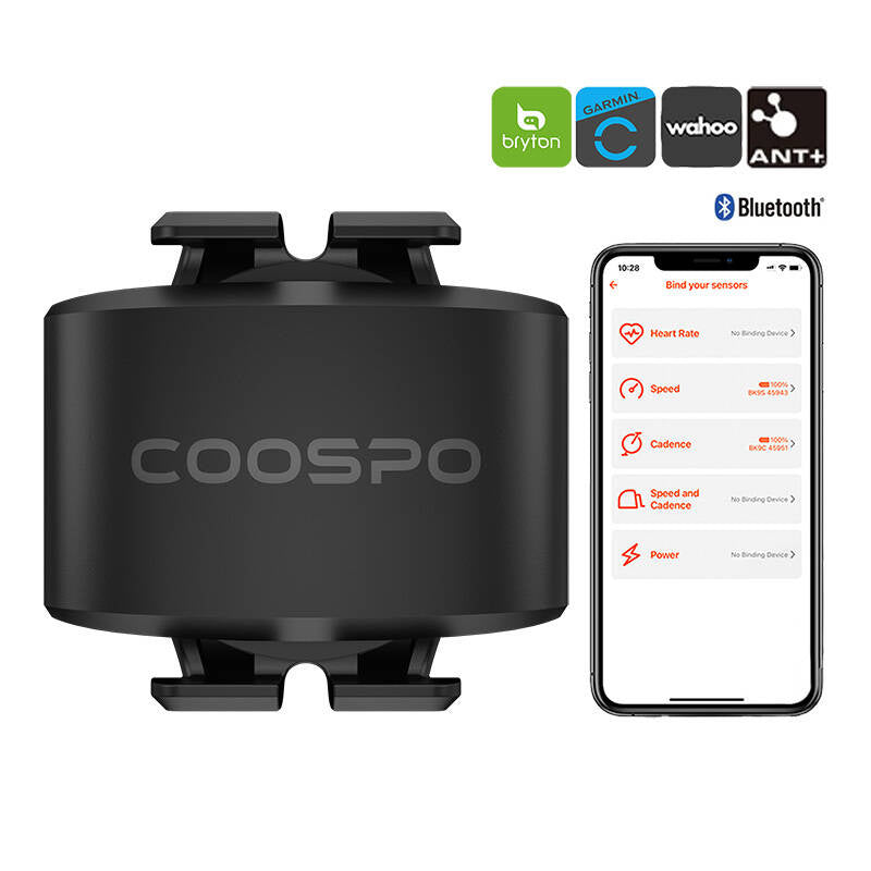 Trittfrequenzsensor Coospo BK9C, kompatibel mit Wahooo, Garmin, Bryton usw.