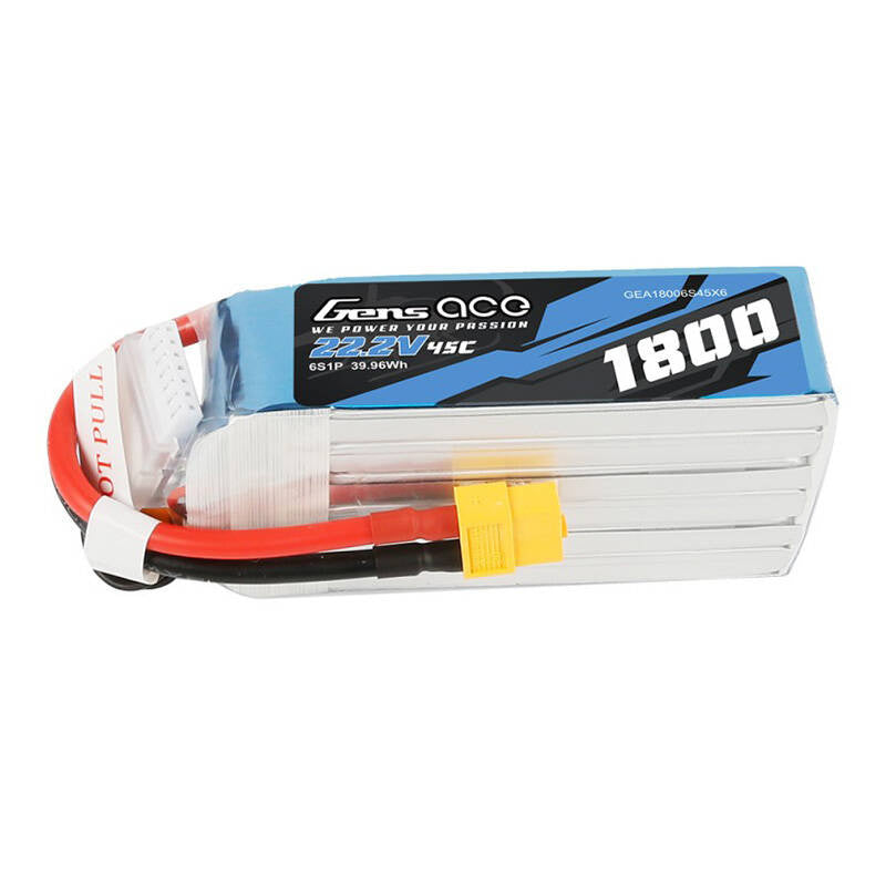 Gens Ace 1800 mAh 22,2 V 45 C 6S1P Lipo-Akku