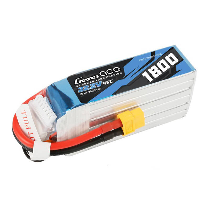 Gens Ace 1800 mAh 22,2 V 45 C 6S1P Lipo-Akku