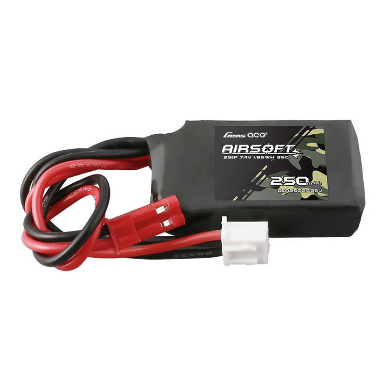 Gens ace 250 mAh 7,4 V 35 C 2S1P Airsoft Gun Lipo-Akku mit JST-SYP-Stecker