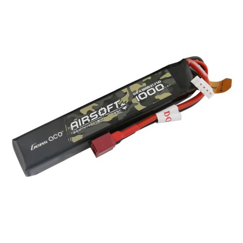 Gens ace 25C 1000mAh 3S1P 11,1V Airsoft Gun Lipo Akku mit T-Stecker