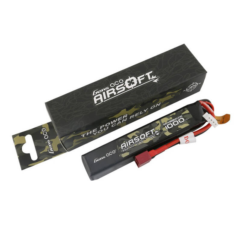 Gens ace 25C 1000mAh 3S1P 11,1V Airsoft Gun Lipo Akku mit T-Stecker