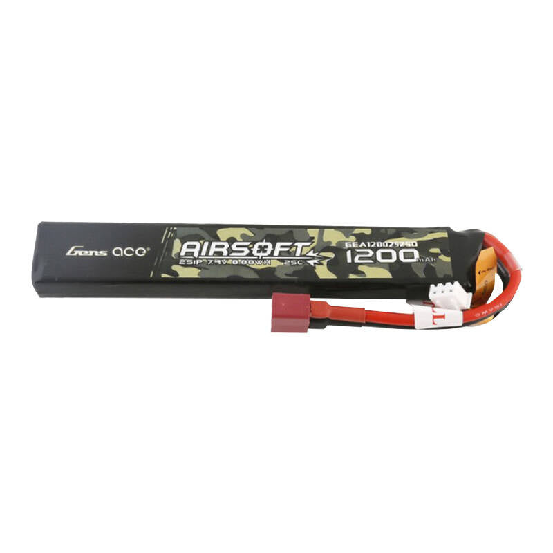 Gens ace 25C 1200 mAh 2S1P 7,4 V Airsoft Gun Lipo-Akku mit T-Stecker