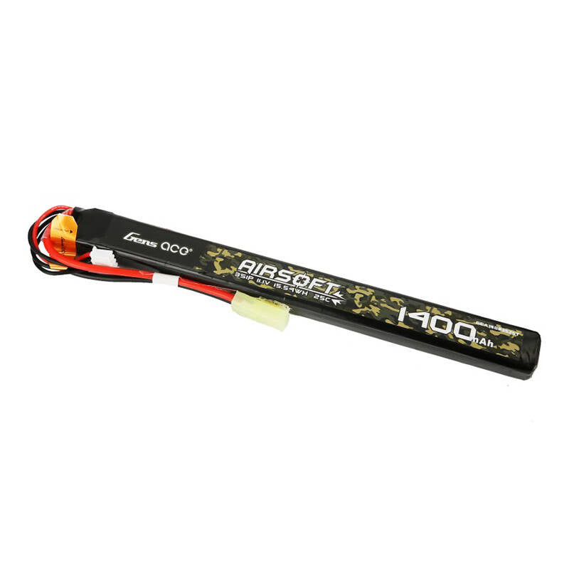 Gens ace 25C 1400 mAh 3S1P 11,1 V Airsoft Gun Lipo-Akku mit Mini-Tamiya-Stecker