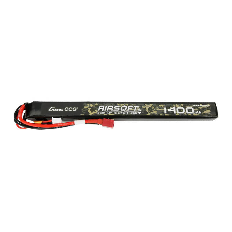 Gens ace 25C 1400 mAh 3S1P 11,1 V Airsoft Gun Lipo-Akku mit T-Stecker