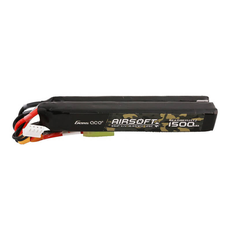 Gens ace 25C 1500 mAh 3S1P 11,1 V Nunchuck 2X Airsoft Gun Lipo-Akku mit Mini-Tamiya-Stecker