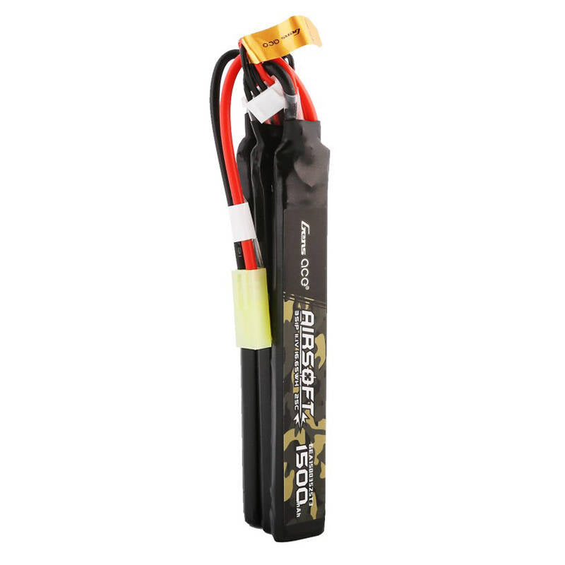 Gens ace 25C 1500 mAh 3S1P 11,1 V Nunchuck 3X Airsoft Gun Lipo-Akku mit Mini-Tamiya-Stecker