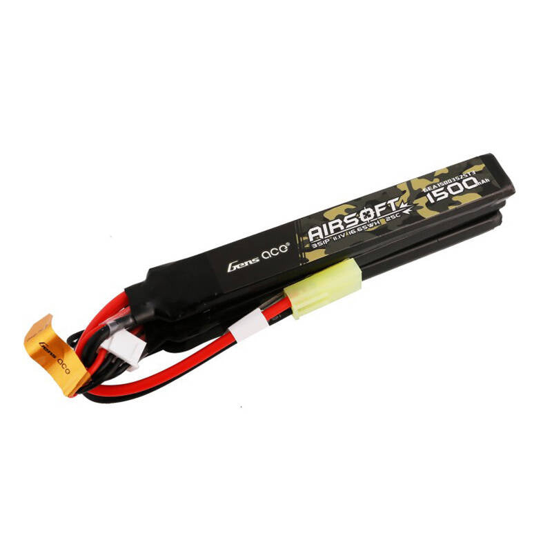 Gens ace 25C 1500 mAh 3S1P 11,1 V Nunchuck 3X Airsoft Gun Lipo-Akku mit Mini-Tamiya-Stecker