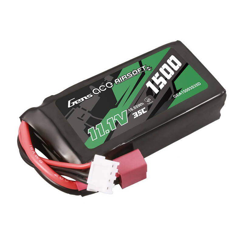 Gens ace 35C 1500 mAh 3S1P 11,1 V Airsoft Gun Lipo-Akku mit T-Stecker