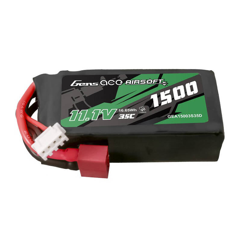 Gens ace 35C 1500 mAh 3S1P 11,1 V Airsoft Gun Lipo-Akku mit T-Stecker