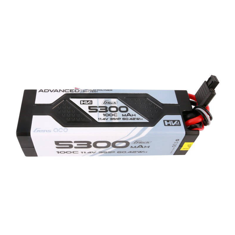 Gens ace Advanced G-Tech 5300 mAh 11,4 V 3S1P 100C HV Auto-Lipo-Akkupack, Hardcase mit Deans-Stecker